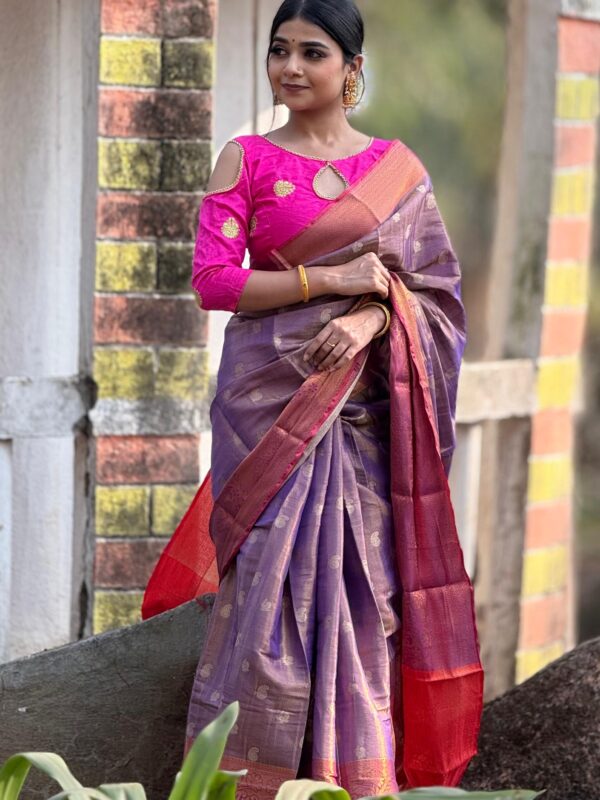 Mixed Shades Silk Saree