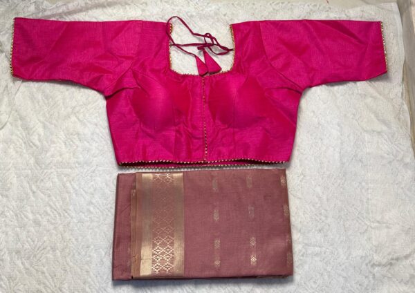 Banarasi Saree with Gold Zari Work - Image 4