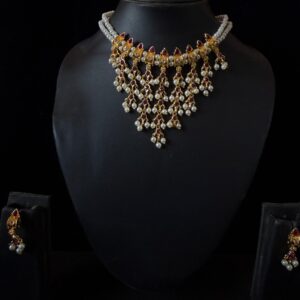 Kathiki Tarangini Pearl Drape Set
