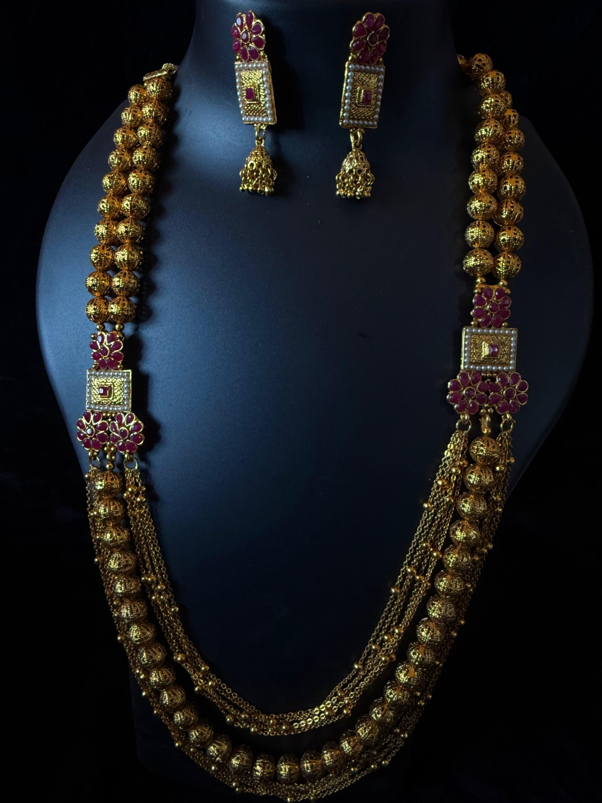 Kathiki Maharani Gold Beaded Haar