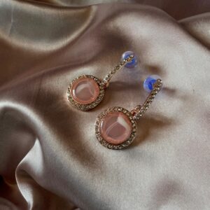 Kathiki Noor Crystal Earrings pink