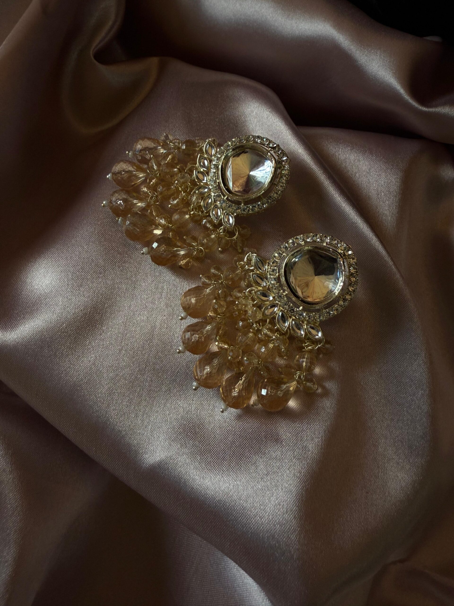 Kathiki Sitara Mirror Chandbali Golden