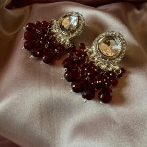 Kathiki Sitara Mirror Chandbali Brown