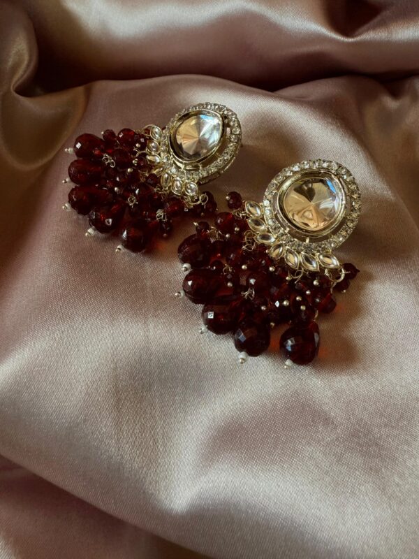 Kathiki Sitara Mirror Chandbali Brown