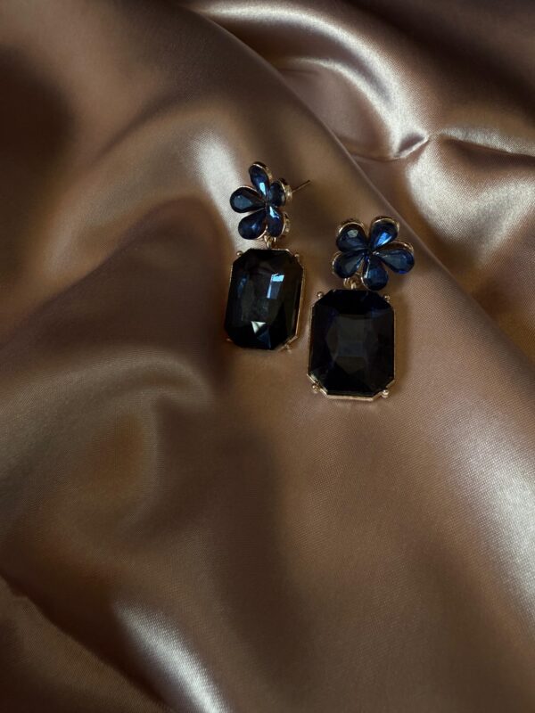 Kathiki Celeste Flora Earrings Blue