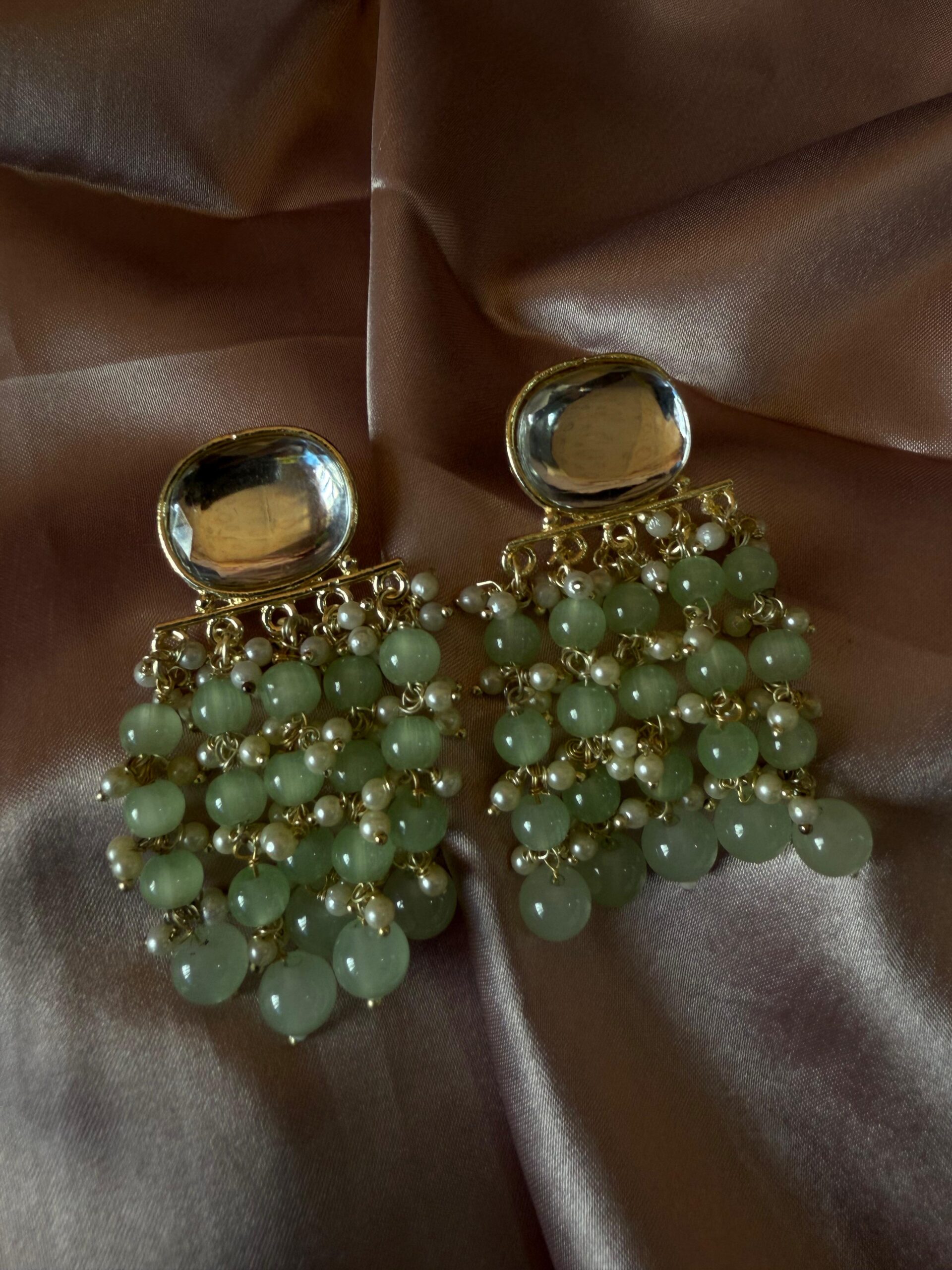 Kathiki Celestial Cascade Earrings pastel green