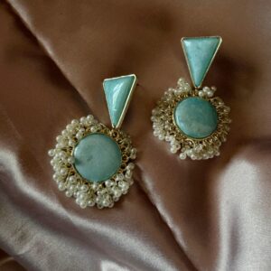 Kathiki Luxe Earrings Sky Blue