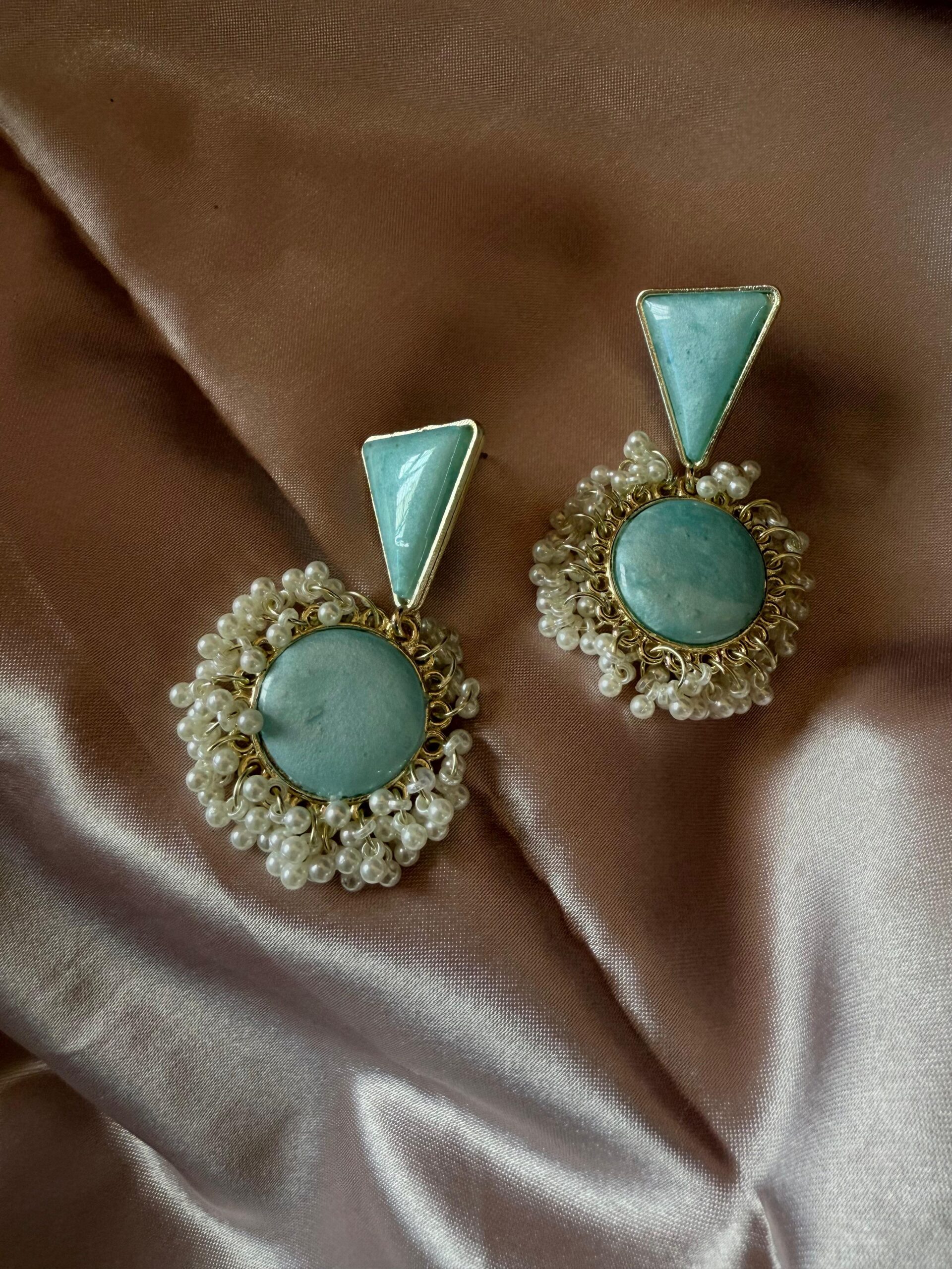 Kathiki Luxe Earrings Sky Blue