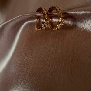 Kathiki Regal Gold Antique Hoops