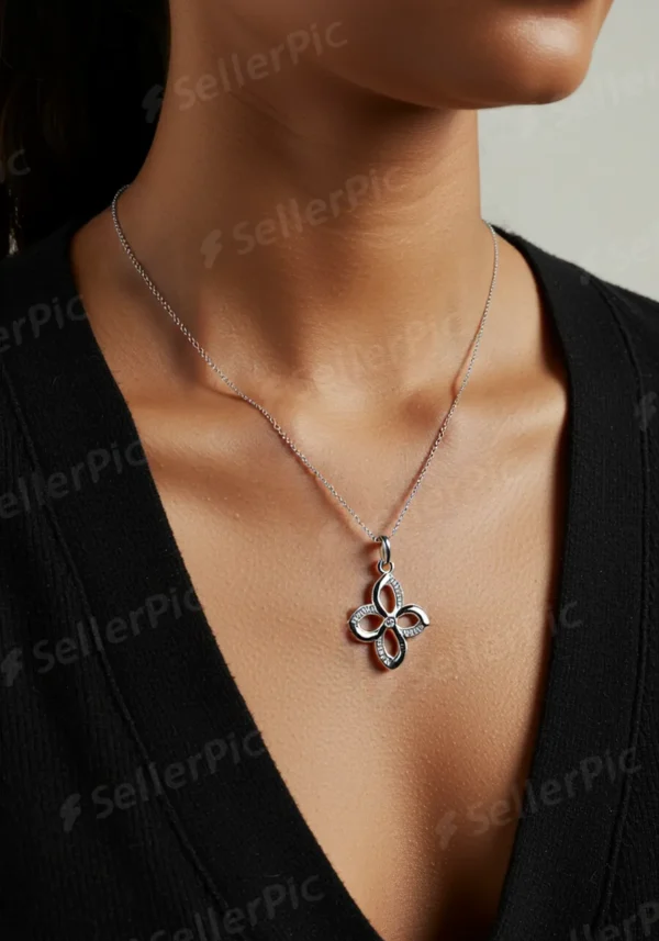 Crystal Bloom Pendant Set - Image 2